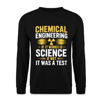 Funny Chemical Engineer Science Humor Logic - Unisex Sweatshirt - black - Front - Alina (178cm) & Michal (187cm)