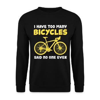 Too many bikes, no one ever said - Unisex Sweatshirt - black - Front - Alina (178cm) & Michal (187cm)