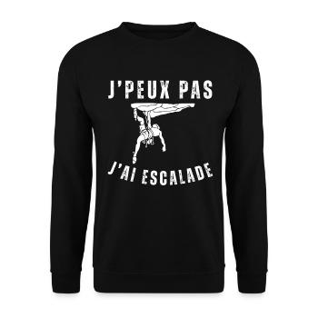 I can't I climbed - Unisex Sweatshirt - black - Front - Alina (178cm) & Michal (187cm)
