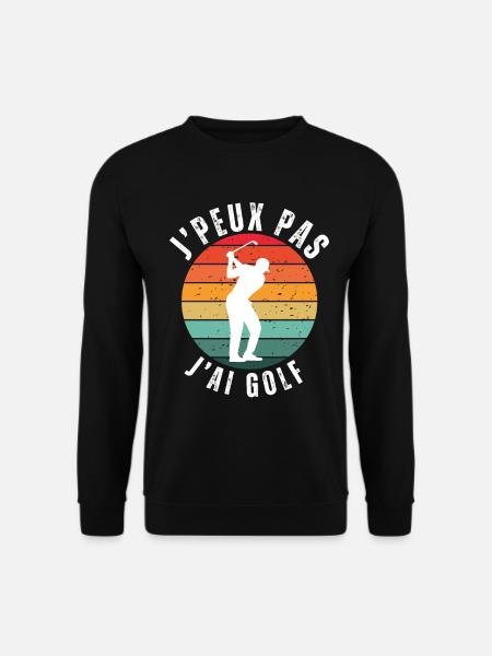 Ich kann nicht, ich habe Golf-Humor-Geschenk - Unisex Pullover - Schwarz