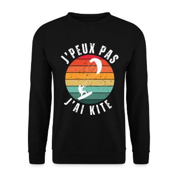 Ich kann es nicht tunen, Geschenk-Humor - Unisex Pullover - Schwarz - Vorne - Alina (178cm) & Michal (187cm)