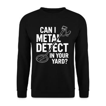 Puis-je détecter les métaux dans votre jardin Chasseur de trésors ? - Sweat-shirt Unisexe - noir - Devant - Alina (178cm) & Michal (187cm)