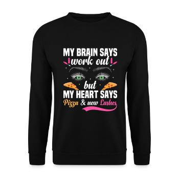 Extension de cils Whisperer Technicienne de cils - Sweat-shirt Unisexe - noir - Devant - Alina (178cm) & Michal (187cm)