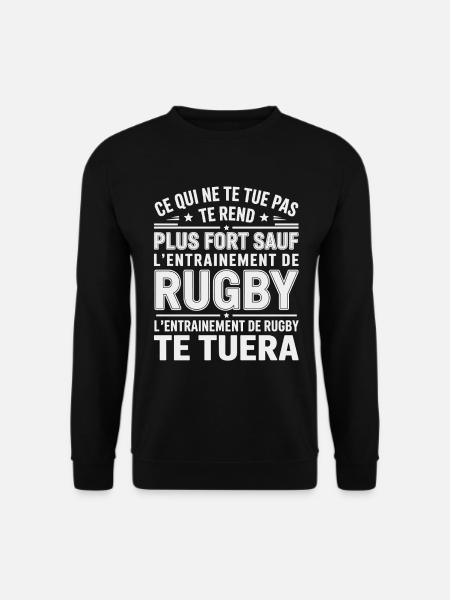 Humour Rugby What Doesn't Kill You - Unisex Sweatshirt - black