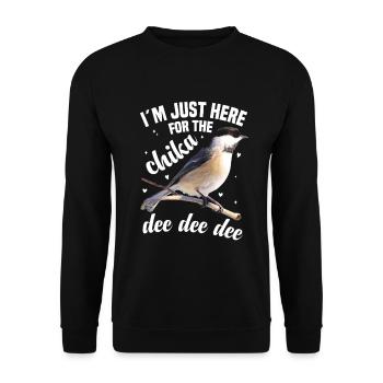  Chickadee Lover Birdwatching Bird House Birder - Unisex Sweatshirt - black - Front - Alina (178cm) & Michal (187cm)