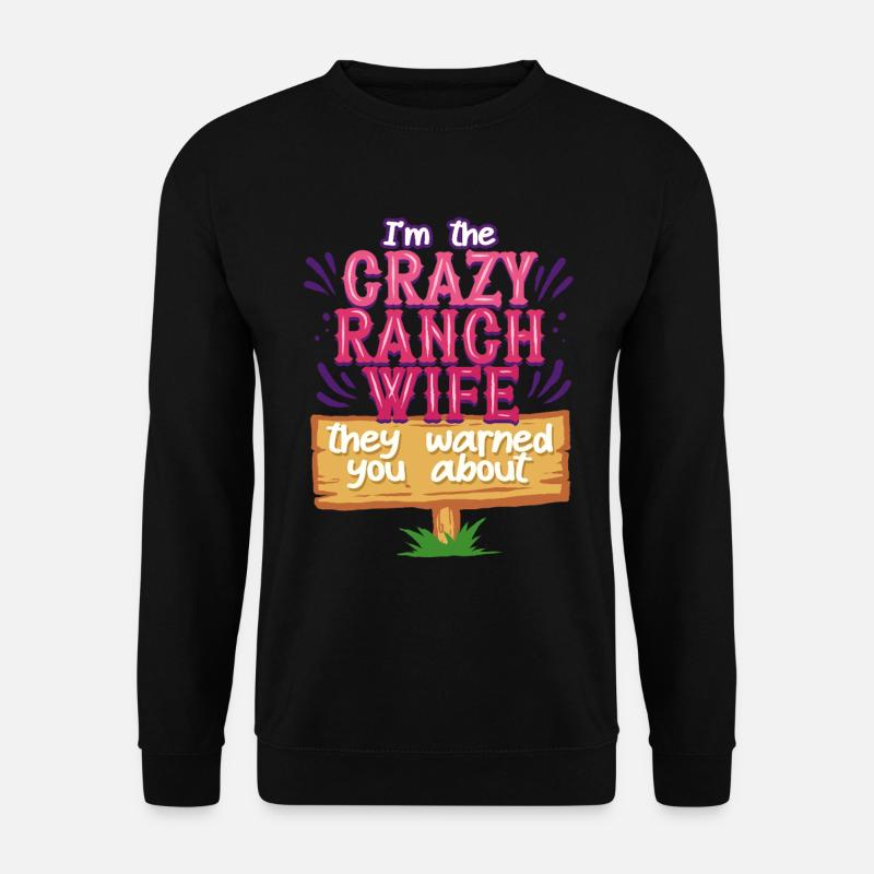 Ehefrau eines Bauern Mutter - Unisex Pullover - Schwarz