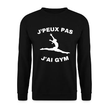 Gymnastics Gift I Can't I Have Gym - Unisex Sweatshirt - black - Front - Alina (178cm) & Michal (187cm)