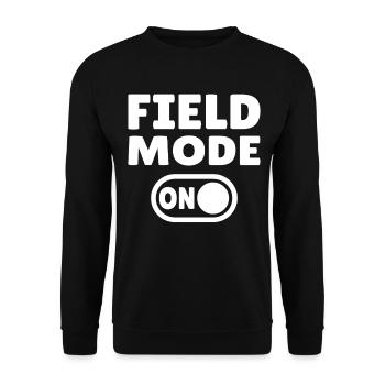 Field Mode ON – Athletics - Unisex Sweatshirt - black - Front - Alina (178cm) & Michal (187cm)