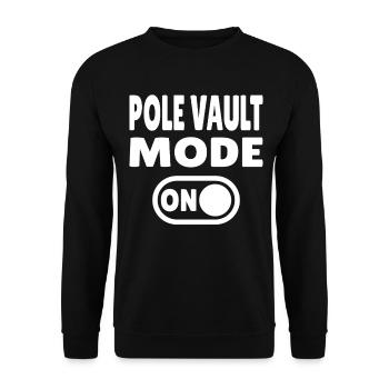 Pole Vault Mode ON – Stabhochsprung - Unisex Sweatshirt - black - Front - Alina (178cm) & Michal (187cm)