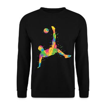Soccer colorful Soccer Men Kids Soccer - Unisex Sweatshirt - black - Front - Alina (178cm) & Michal (187cm)