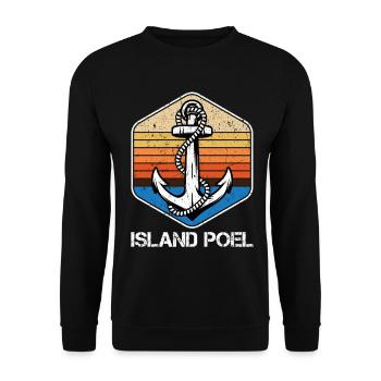 Ostsee Urlaub INSEL POEL Souvenier Lustig - Unisex Pullover - Schwarz - Vorne - Alina (178cm) & Michal (187cm)