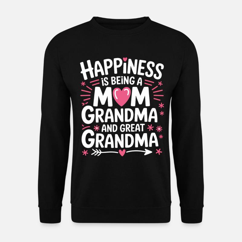 Happiness Design: Mama Oma Großmutter - Unisex Pullover - Schwarz