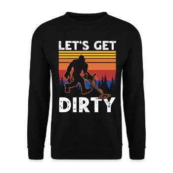 Sasquatches Pêche en terre avec Big Foot - Sweat-shirt Unisexe - noir - Devant - Alina (178cm) & Michal (187cm)