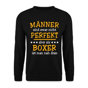 Boxer Boxen - Unisex Pullover - Schwarz - Vorne - Alina (178cm) & Michal (187cm)