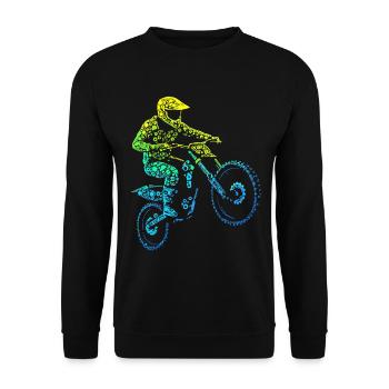 Motocross, Motocross Rider, Dirt Bike, Dirt Biker - Unisex Sweatshirt - black - Front - Alina (178cm) & Michal (187cm)