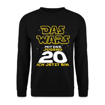 That's it with the youth, I'm 20 now - Unisex Sweatshirt - black - Front - Alina (178cm) & Michal (187cm)
