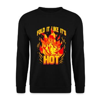 Origami Fold It Like Its Hot - Unisex Sweatshirt - black - Front - Alina (178cm) & Michal (187cm)