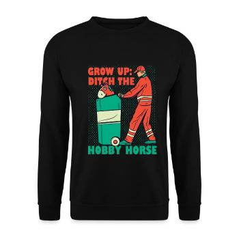 Anti-cavalerie Hobby Ditch The Hobby Horse - Sweat-shirt Unisexe - noir - Devant - Alina (178cm) & Michal (187cm)