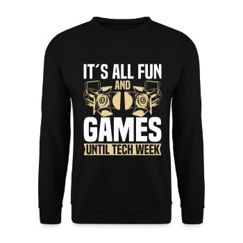  Stagehand Theatrical Technician Lighting Tech - Unisex Sweatshirt - black - Front - Alina (178cm) & Michal (187cm)