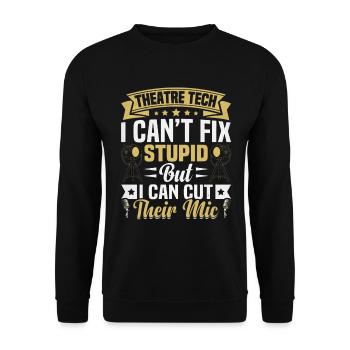  Theatre Geek Drama Lover Stagehand Theatrical - Unisex Sweatshirt - black - Front - Alina (178cm) & Michal (187cm)