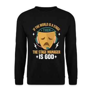  Theatre Tech Stagehand Theatrical Tech Lighting - Unisex Sweatshirt - black - Front - Alina (178cm) & Michal (187cm)