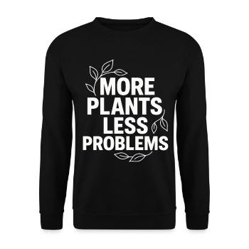 Plus de plantes, moins de problèmes - Sweat-shirt Unisexe - noir - Devant - Alina (178cm) & Michal (187cm)