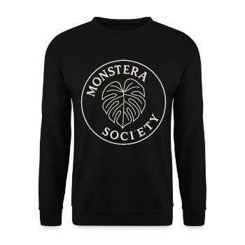 Monstera Society Plant Amateurs - Sweat-shirt Unisexe - noir - Devant - Alina (178cm) & Michal (187cm)