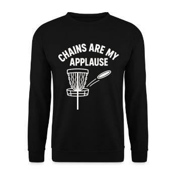 Ketten Sind Mein Applaus Discgolf - Unisex Pullover - Schwarz - Vorne - Alina (178cm) & Michal (187cm)