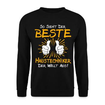 Idée de cadeau pour un technicien en résidence - Sweat-shirt Unisexe - noir - Devant - Alina (178cm) & Michal (187cm)