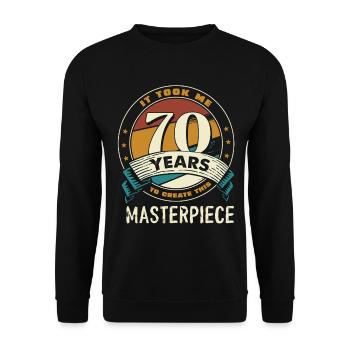 70 Years of Masterpiece Anniversary - Unisex Sweatshirt - black - Front - Alina (178cm) & Michal (187cm)