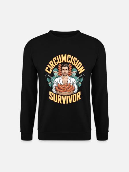 Circumcision Survivor Unwearable Bootleg - Unisex Sweatshirt - black