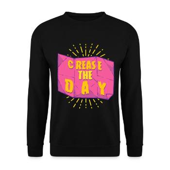 Origami Crease The Day - Unisex Sweatshirt - black - Front - Alina (178cm) & Michal (187cm)