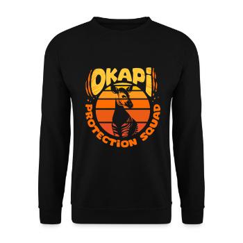 Okapi Protection Squad - Unisex Sweatshirt - black - Front - Alina (178cm) & Michal (187cm)