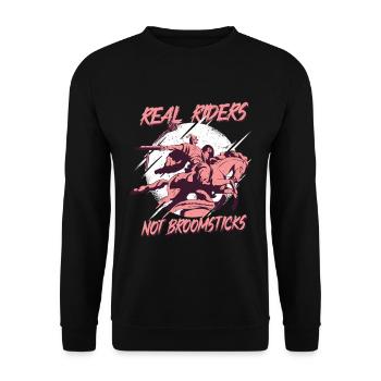 Anti Hobby Horsing - Unisex Sweatshirt - black - Front - Alina (178cm) & Michal (187cm)