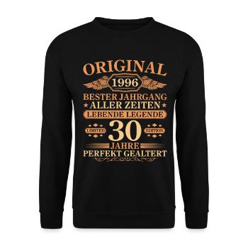 1996 Millésime parfaitement maturé 30e anniversaire - Sweat-shirt Unisexe - noir - Devant - Alina (178cm) & Michal (187cm)