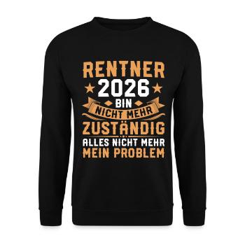 Retraite non responsable - Retraités 2026 - Sweat-shirt Unisexe - noir - Devant - Alina (178cm) & Michal (187cm)