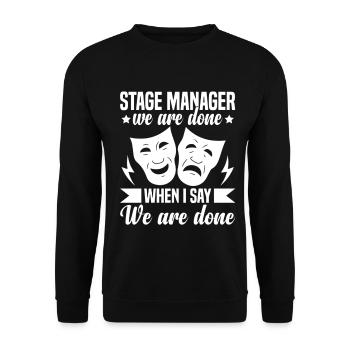 Theater-Backstage-Crew Professionelle Theaterbühne - Unisex Pullover - Schwarz - Vorne - Alina (178cm) & Michal (187cm)