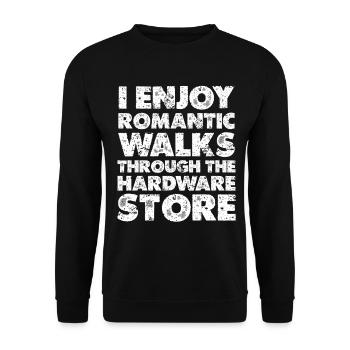 Romantic strolls through the hardware store - Unisex Sweatshirt - black - Front - Alina (178cm) & Michal (187cm)