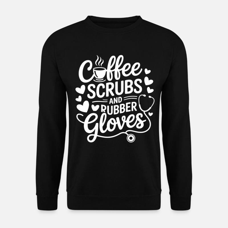 Coffee Scrubs Rubber Gloves - Unisex Sweatshirt - black