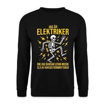 Électricien, je suis électricien, électricien - Sweat-shirt Unisexe - noir - Devant - Alina (178cm) & Michal (187cm)