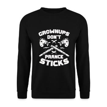 Anti Hobby Horsing - Unisex Sweatshirt - black - Front - Alina (178cm) & Michal (187cm)