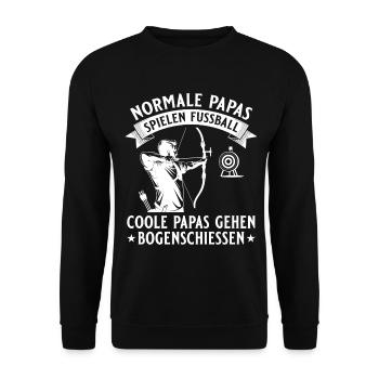 Archery Dad Archer with Target - Unisex Sweatshirt - black - Front - Alina (178cm) & Michal (187cm)