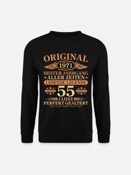 1971 Jahrgang Perfekt Gealtert 55. Geburtstag - Unisex Pullover - Schwarz