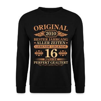 2010 Vintage Parfaitement Maturé 16e anniversaire - Sweat-shirt Unisexe - noir - Devant - Alina (178cm) & Michal (187cm)