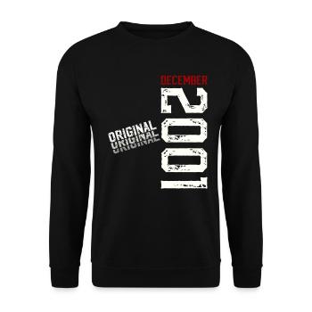 24th Birthday Original December Volume 2001 - Unisex Sweatshirt - black - Front - Alina (178cm) & Michal (187cm)