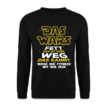 Fett weg! Sport & Fitness | gute Vorsätze 2026 - Unisex Pullover - Schwarz - Vorne - Alina (178cm) & Michal (187cm)