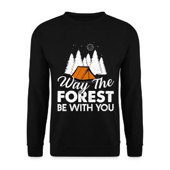 Camping Wildnis  - Unisex Pullover - Schwarz - Vorne - Alina (178cm) & Michal (187cm)