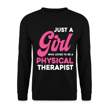 La fille adore la kinésithérapie - Sweat-shirt Unisexe - noir - Devant - Alina (178cm) & Michal (187cm)