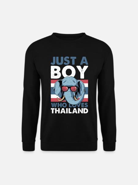 Elephant Loves Thailand TShirt - Unisex Sweatshirt - black