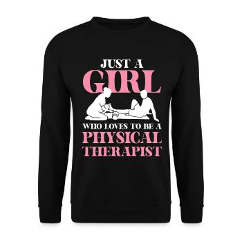 Juste une fille qui adore la kinésithérapie - Sweat-shirt Unisexe - noir - Devant - Alina (178cm) & Michal (187cm)